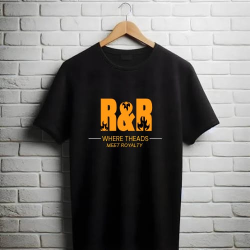 Black Printed Shirt with R & R Design
